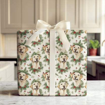 Holly Jolly Lab - Wrapping Paper - Aspen & Arlo