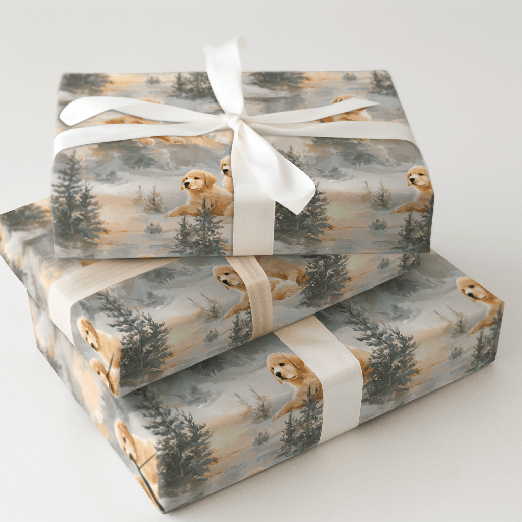 Evergreen Goldens - Wrapping Paper - Aspen & Arlo