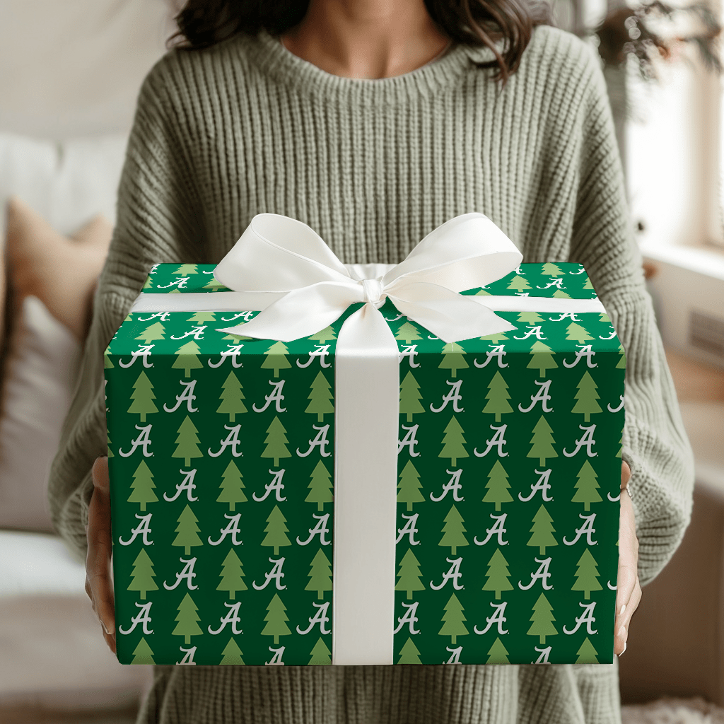 Crimson Christmas Pines - Wrapping Paper - Aspen & Arlo