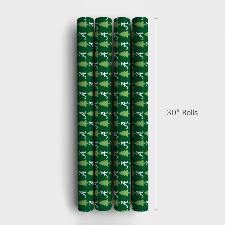 Crimson Christmas Pines - Wrapping Paper - Aspen & Arlo
