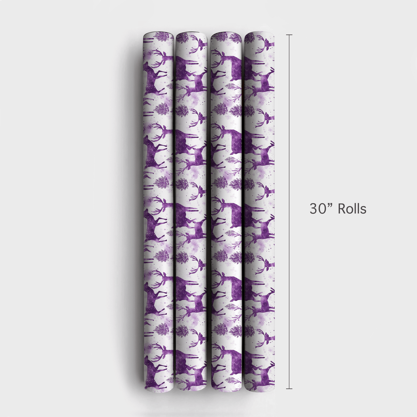 Purple Rain - Deer - Wrapping Paper - Aspen & Arlo