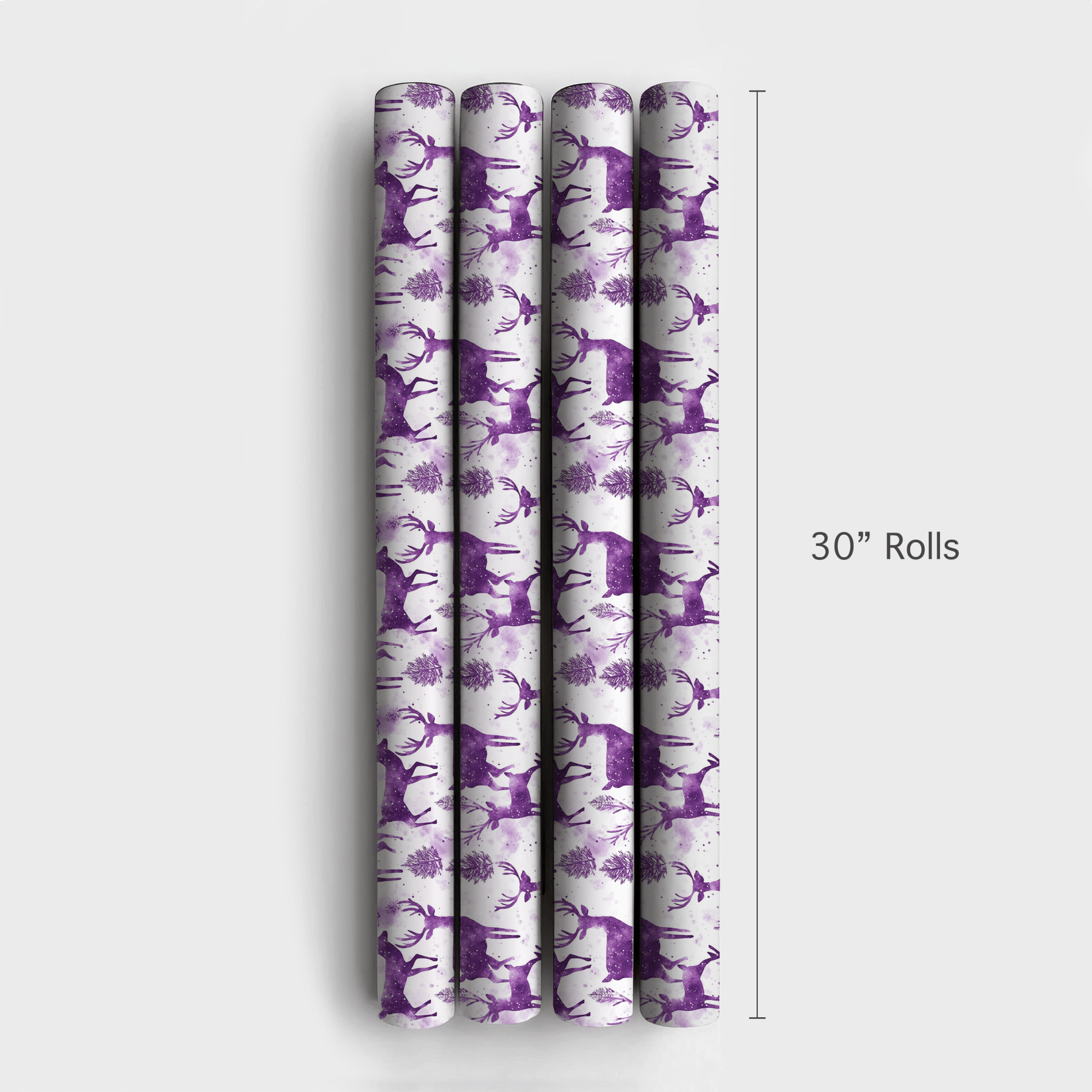 Purple Rain - Deer - Wrapping Paper - Aspen & Arlo