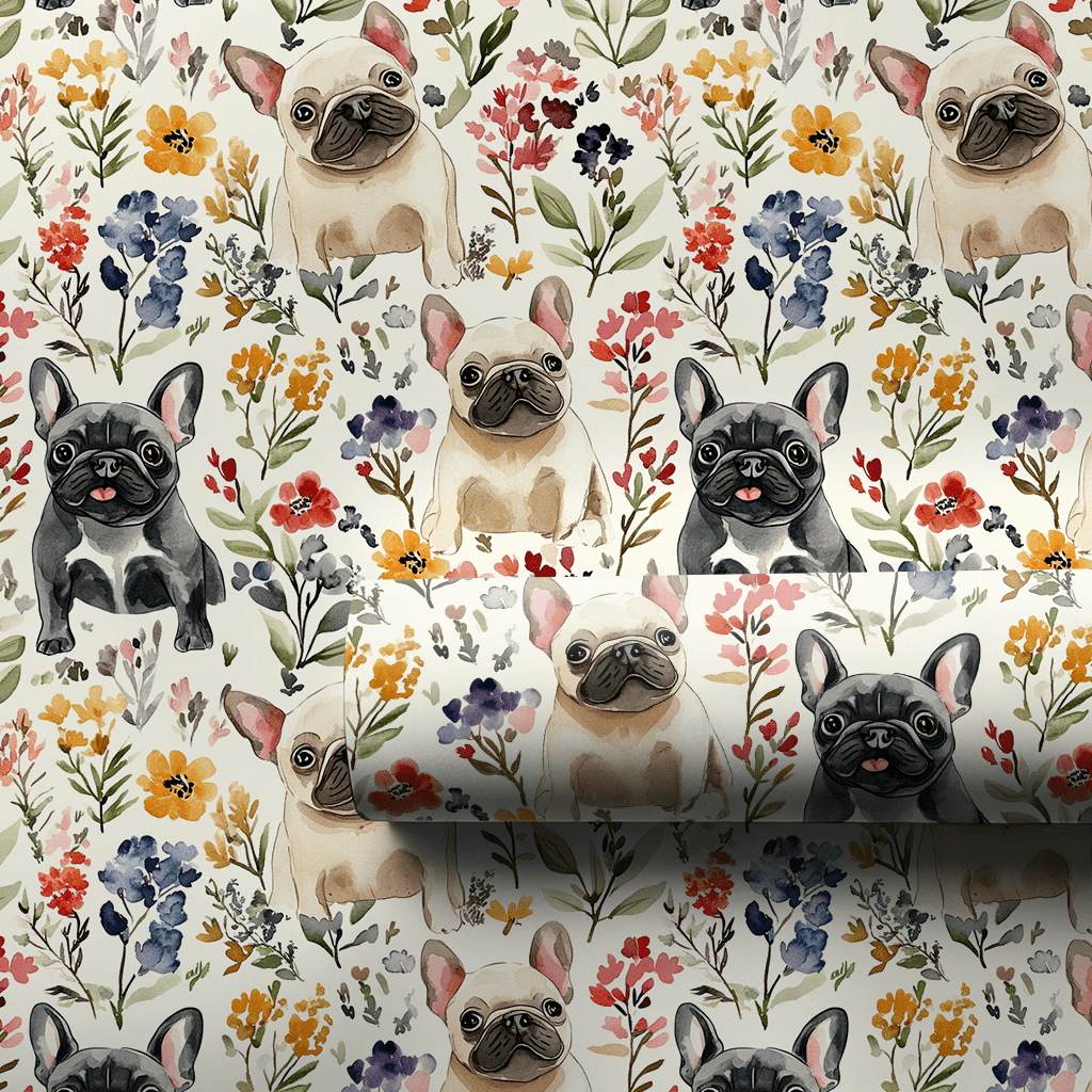 Garden with the Frenchie - Wrapping Paper - Aspen & Arlo