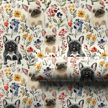 Garden with the Frenchie - Wrapping Paper - Aspen & Arlo