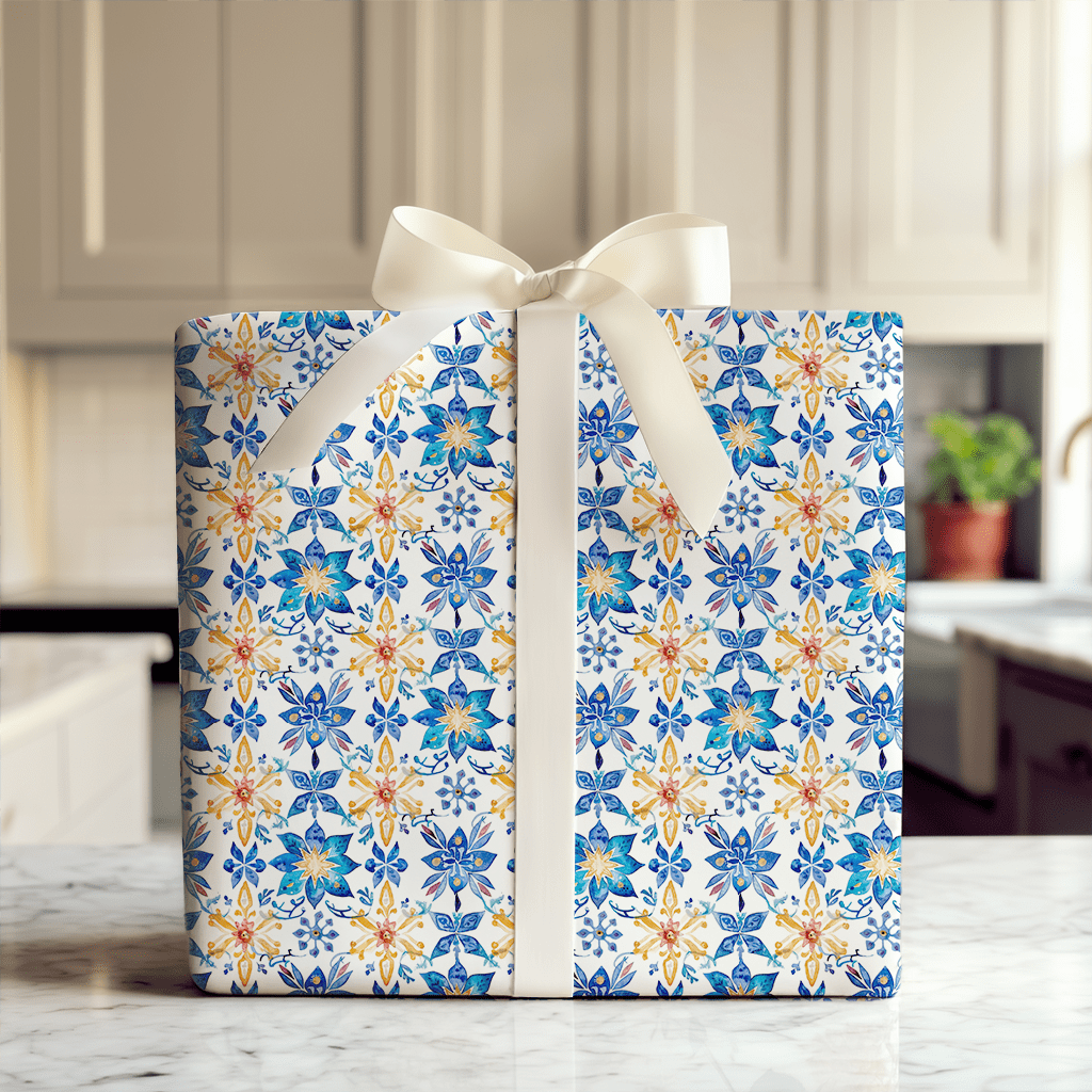 Dreidel Daisies - Wrapping Paper - Aspen & Arlo