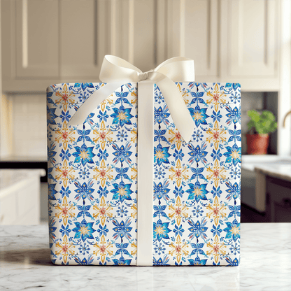 Dreidel Daisies - Wrapping Paper - Aspen & Arlo