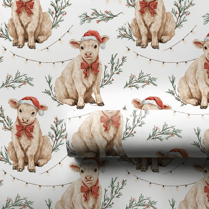 Yuletide Calf - Wrapping Paper - Aspen & Arlo