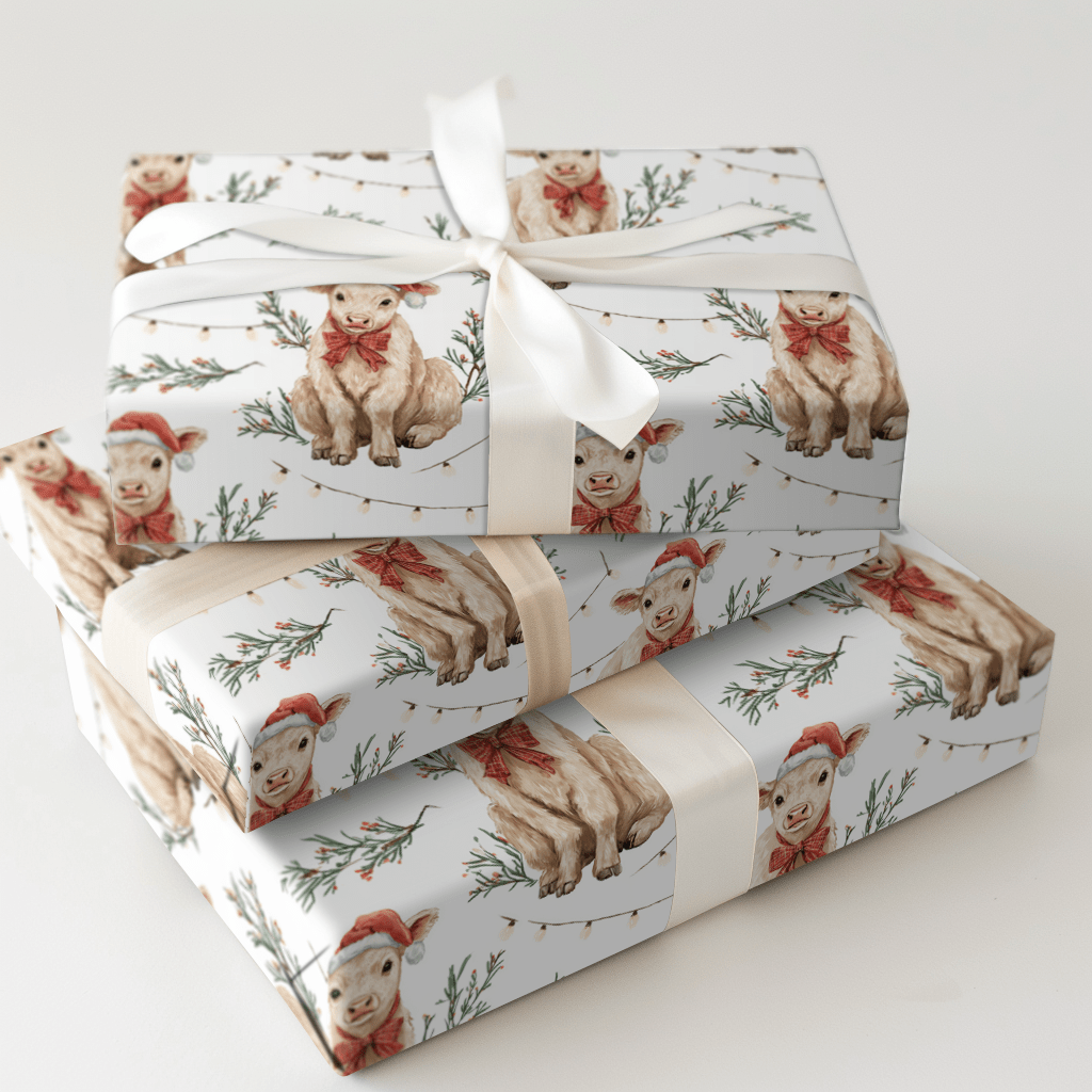 Yuletide Calf - Wrapping Paper - Aspen & Arlo