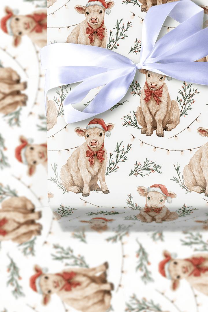 Yuletide Calf - Wrapping Paper - Aspen & Arlo