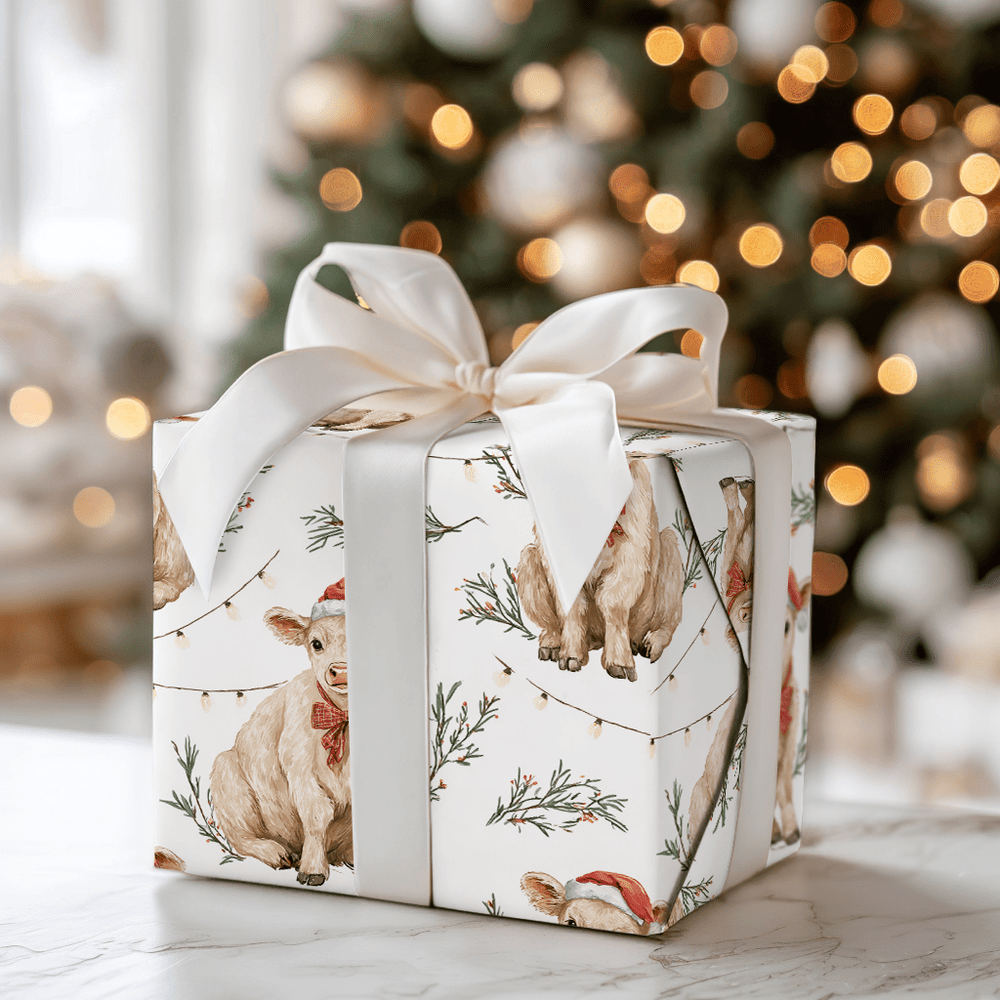 Yuletide Calf - Wrapping Paper - Aspen & Arlo