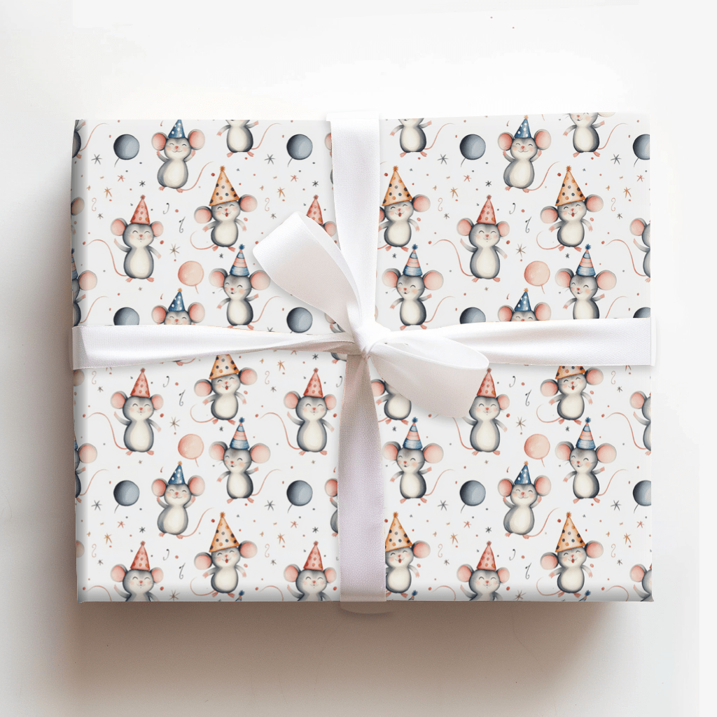 House Mouse Party - Wrapping Paper - Aspen &amp; Arlo