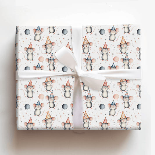 House Mouse Party - Wrapping Paper - Aspen & Arlo