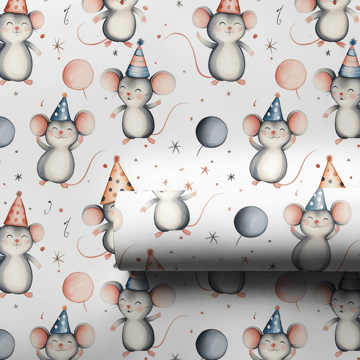 House Mouse Party - Wrapping Paper - Aspen & Arlo