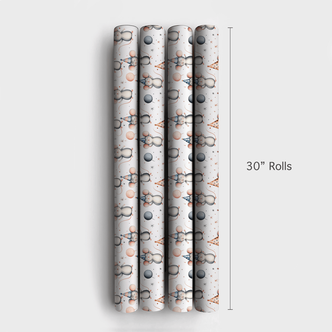 House Mouse Party - Wrapping Paper - Aspen & Arlo