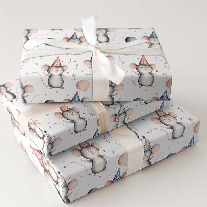 House Mouse Party - Wrapping Paper - Aspen & Arlo