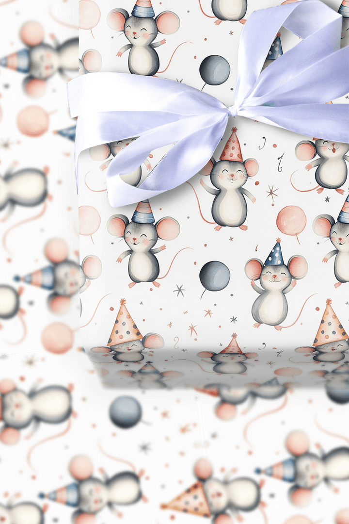 House Mouse Party - Wrapping Paper - Aspen & Arlo