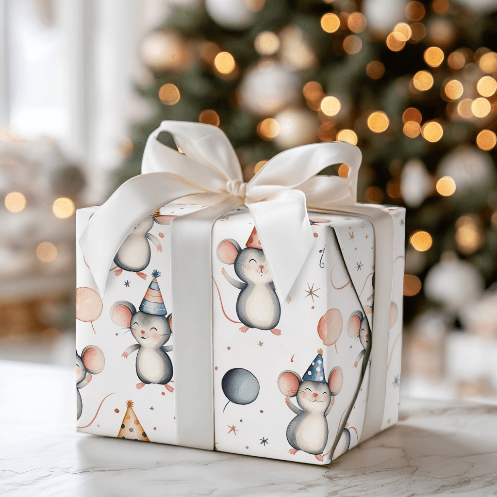 House Mouse Party - Wrapping Paper - Aspen &amp; Arlo