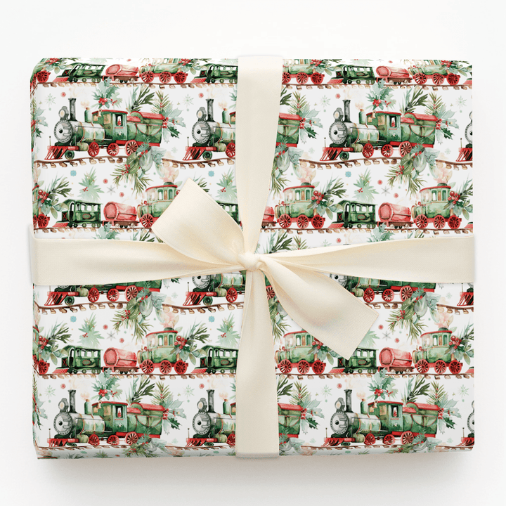 Get on the Christmas Train - Wrapping Paper - Aspen & Arlo