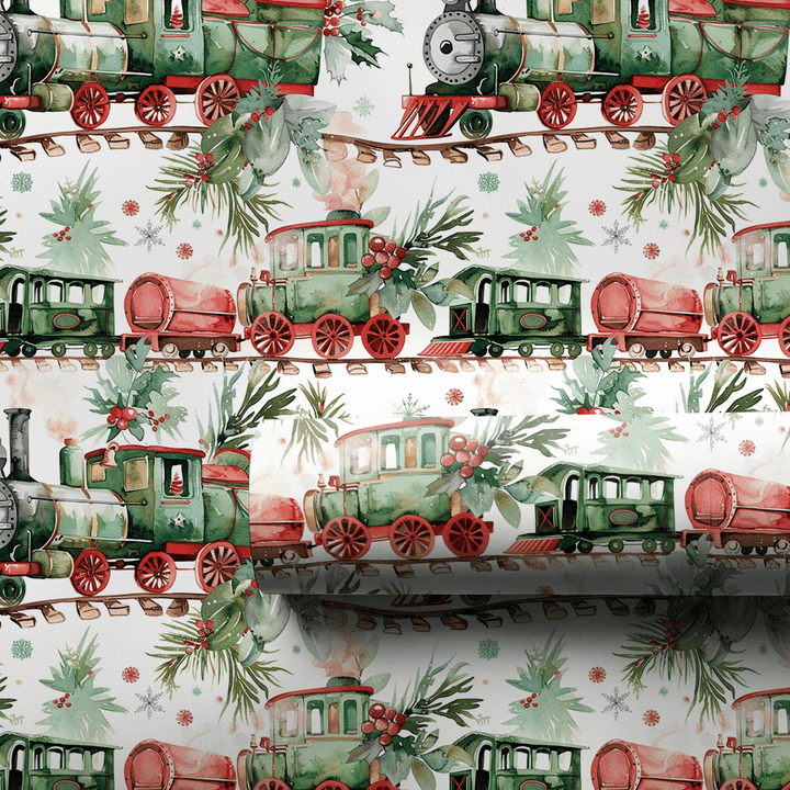 Get on the Christmas Train - Wrapping Paper - Aspen & Arlo