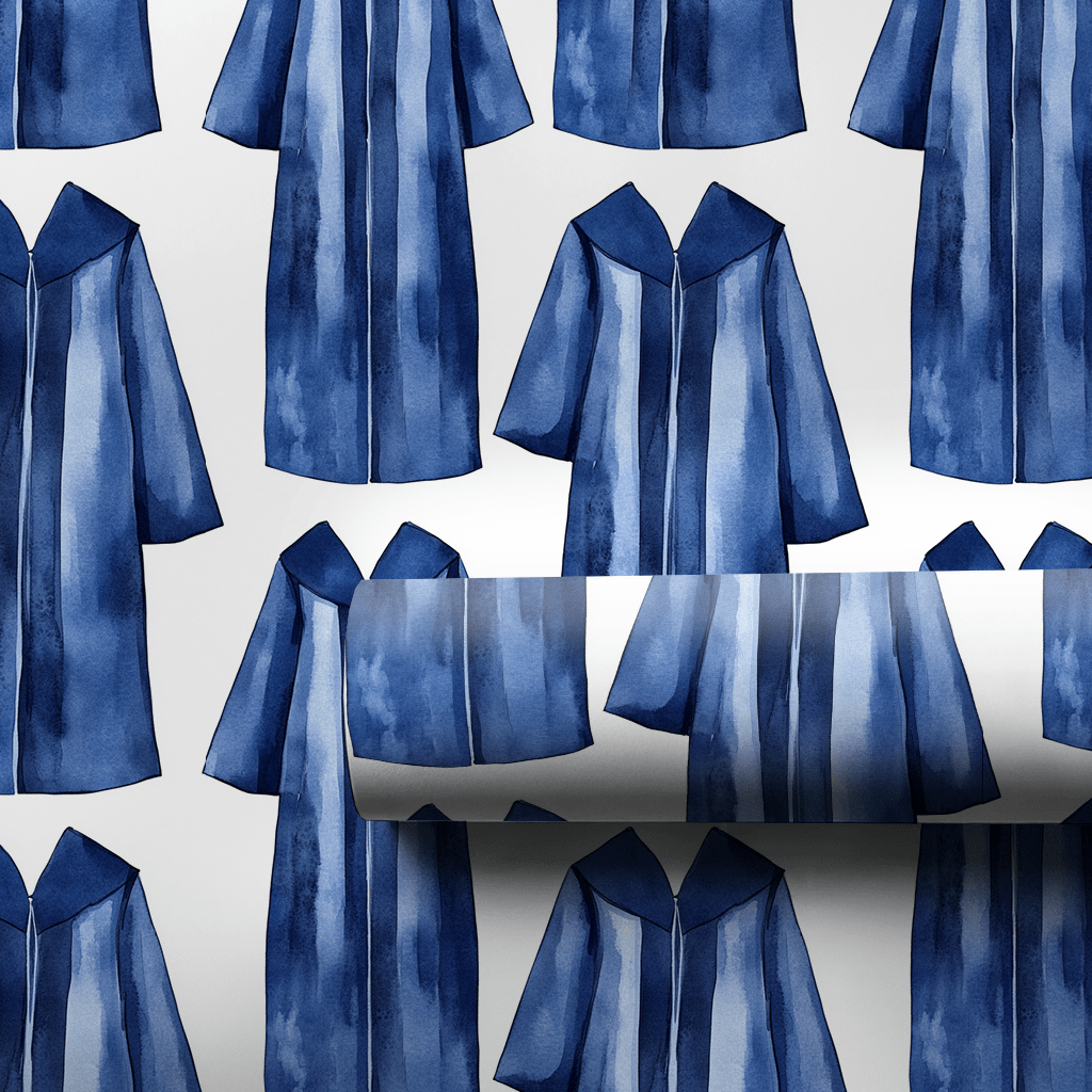 A Degree in Blue - Wrapping Paper - Aspen & Arlo