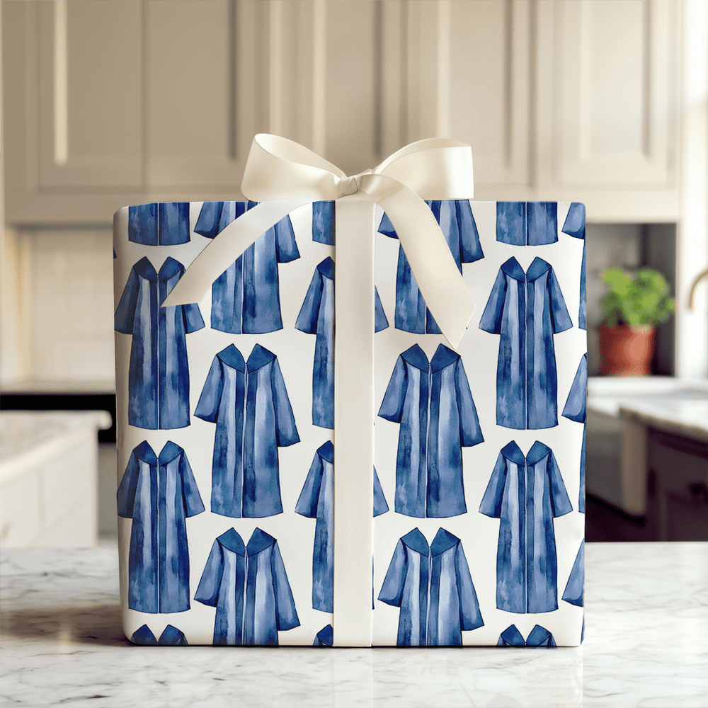 A Degree in Blue - Wrapping Paper - Aspen & Arlo
