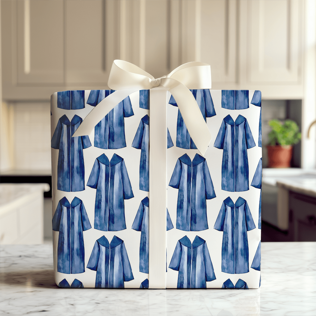 A Degree in Blue - Wrapping Paper - Aspen & Arlo
