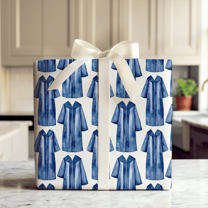 A Degree in Blue - Wrapping Paper - Aspen & Arlo
