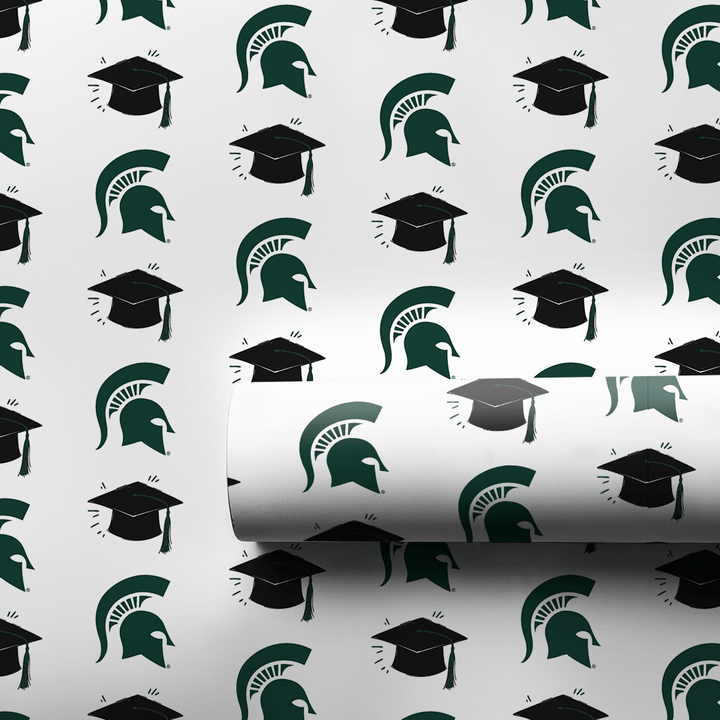Hats off Spartan Grad - Wrapping Paper - Aspen & Arlo