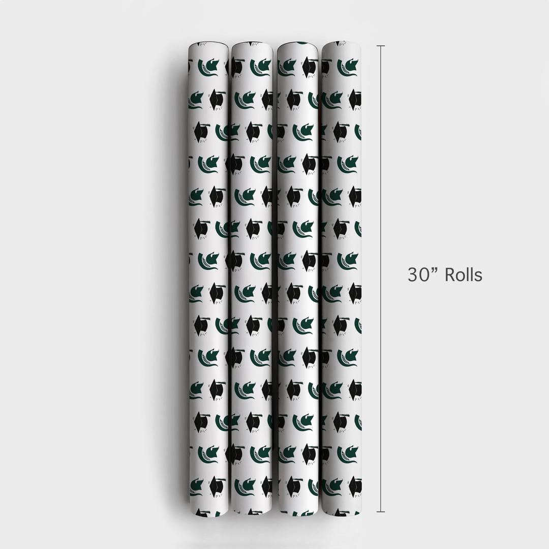 Hats off Spartan Grad - Wrapping Paper - Aspen & Arlo