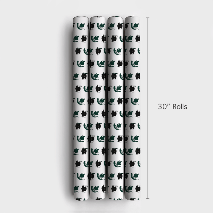 Hats off Spartan Grad - Wrapping Paper - Aspen & Arlo