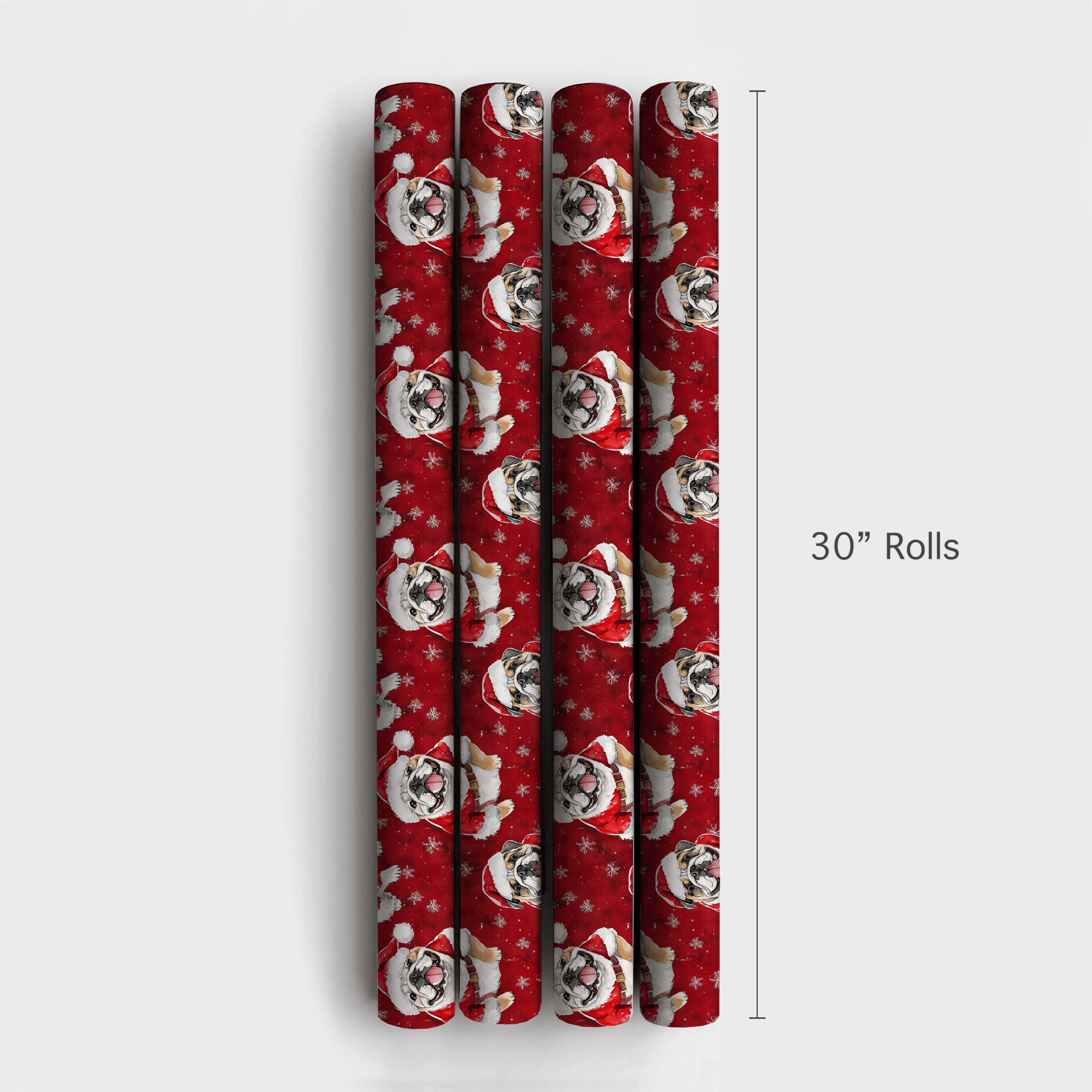 St. Nick Bulldog - Wrapping Paper - Aspen & Arlo