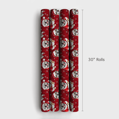 St. Nick Bulldog - Wrapping Paper - Aspen & Arlo