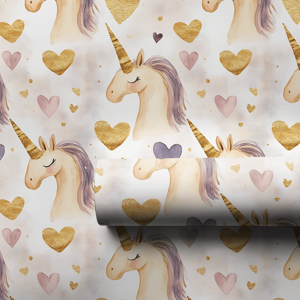 Hearts of Unicorn - Wrapping Paper - Aspen & Arlo