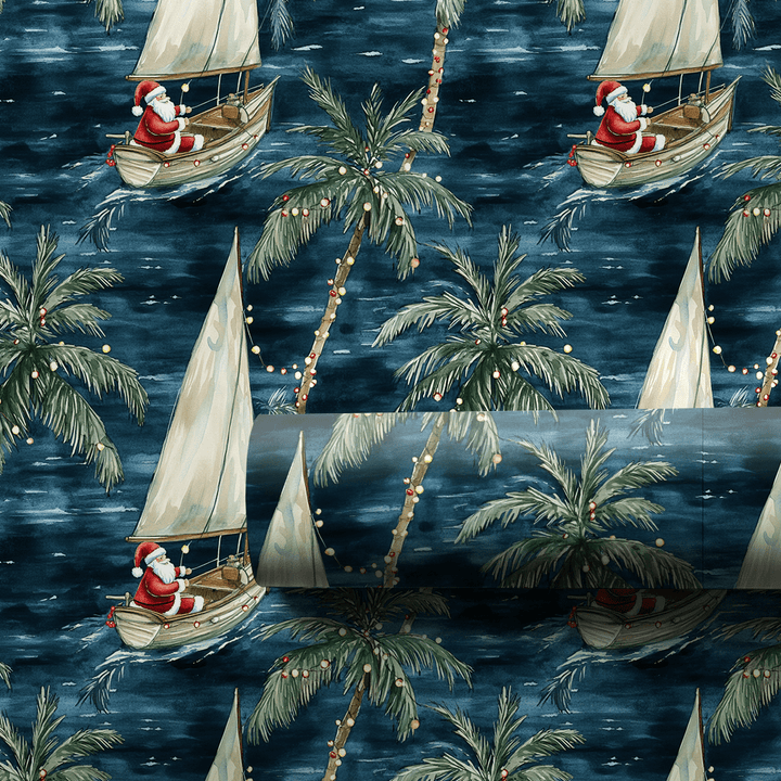 Sailaway Santa - Wrapping Paper - Aspen & Arlo