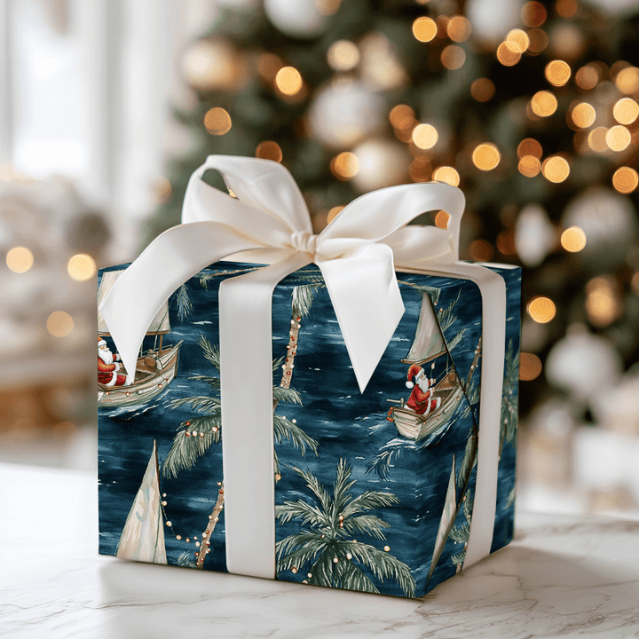 Sailaway Santa - Wrapping Paper - Aspen & Arlo