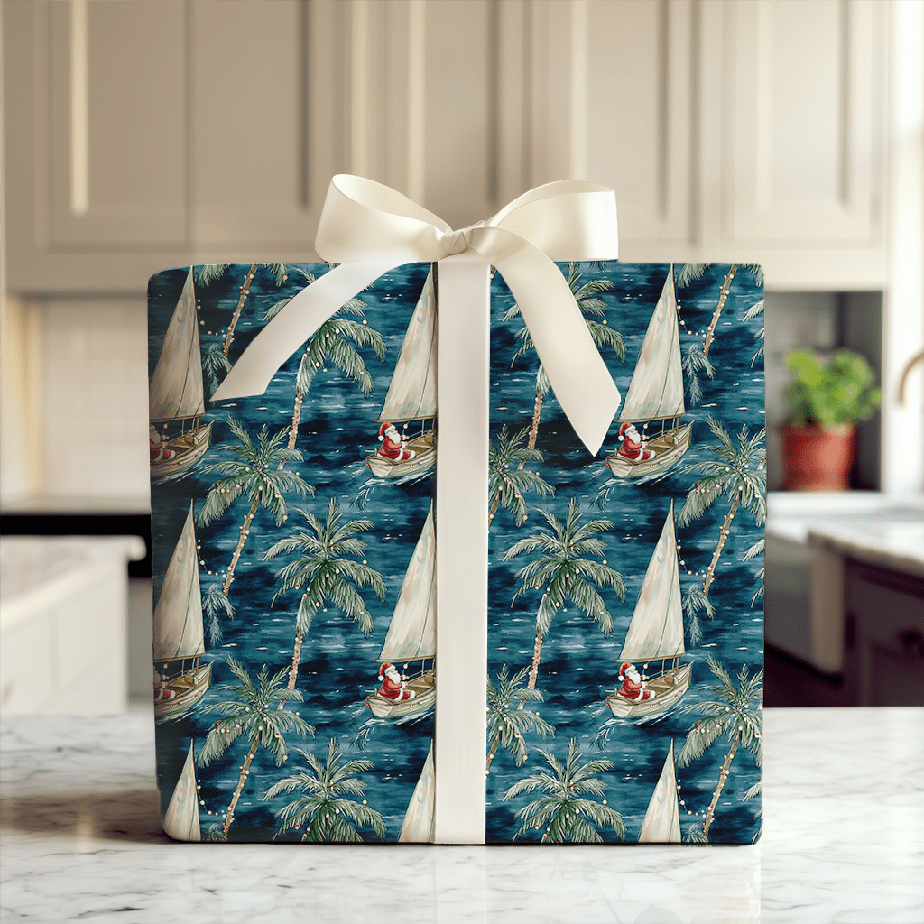 Sailaway Santa - Wrapping Paper - Aspen & Arlo