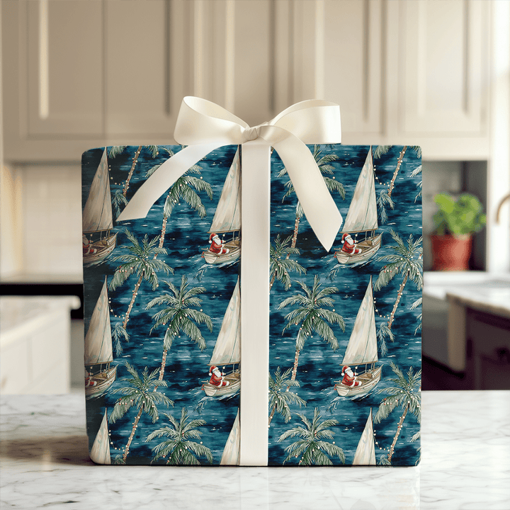 Sailaway Santa - Wrapping Paper - Aspen & Arlo