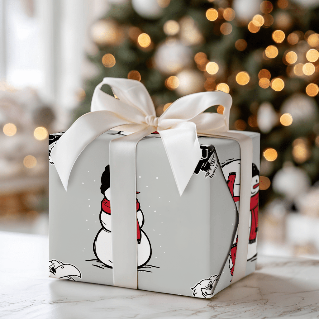 Jayhawk Snowman - Wrapping Paper - Aspen & Arlo