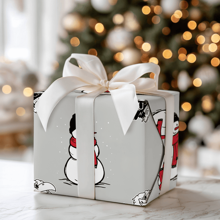 Jayhawk Snowman - Wrapping Paper - Aspen & Arlo