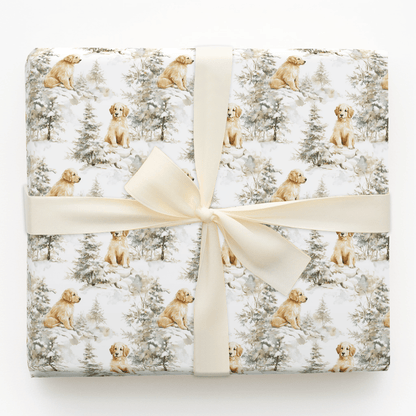 Golden Pines - Wrapping Paper - Aspen & Arlo
