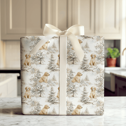 Golden Pines - Wrapping Paper - Aspen & Arlo