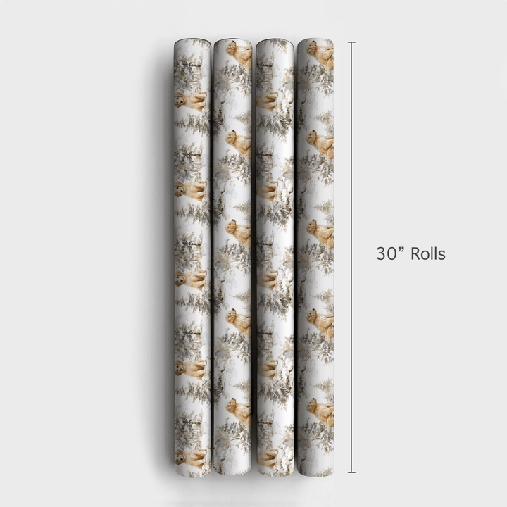 Golden Pines - Wrapping Paper - Aspen & Arlo