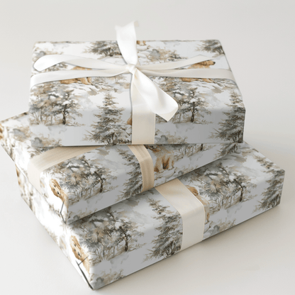 Golden Pines - Wrapping Paper - Aspen & Arlo