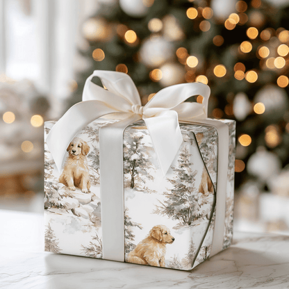 Golden Pines - Wrapping Paper - Aspen & Arlo