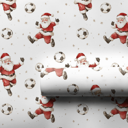 Santa's Free Kick - Wrapping Paper - Aspen & Arlo