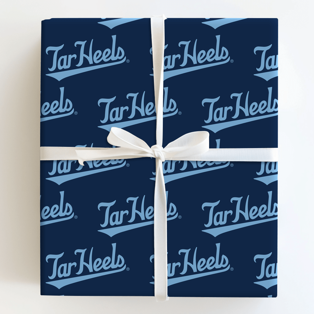 Tar Heels Blue Script - Wrapping Paper - Aspen & Arlo