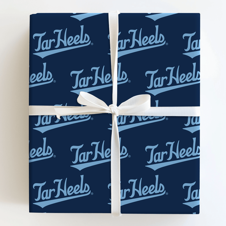 Tar Heels Blue Script - Wrapping Paper - Aspen & Arlo