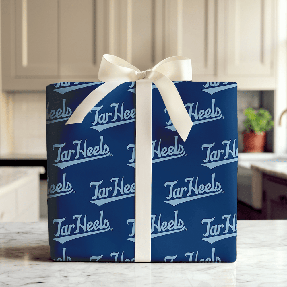 Tar Heels Blue Script - Wrapping Paper - Aspen & Arlo