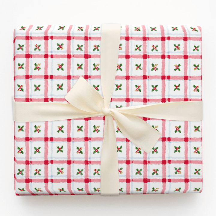 Holly Plaid - Wrapping Paper - Aspen & Arlo