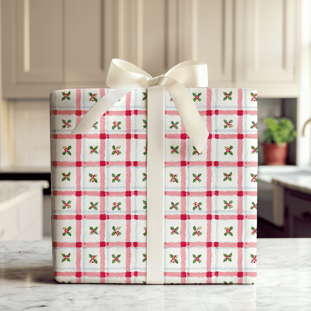 Holly Plaid - Wrapping Paper - Aspen & Arlo